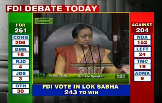 UPA wins vote on FDI